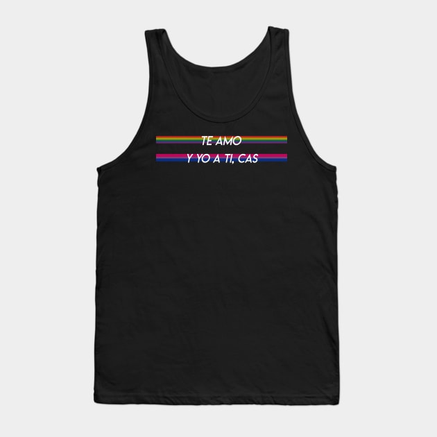 y yo a ti, cas confession spanish dub spn Tank Top by Minimalistmulti